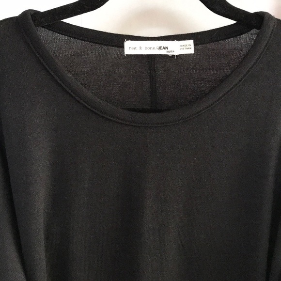 RAG & BONE Black Cold Shoulder Long Sleeve Top - Picture 4 of 8